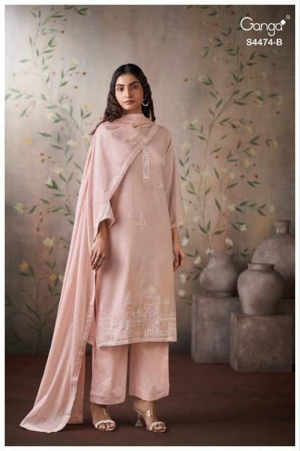 Ganga azeela 4474 Dress material suppliers in Pune